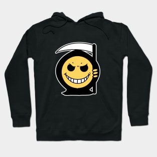 Smiley Face Emoji Grim Reaper Hoodie